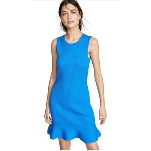 NWT Parker Women's Lynn Ruffle Skirt Knit Dress Size L